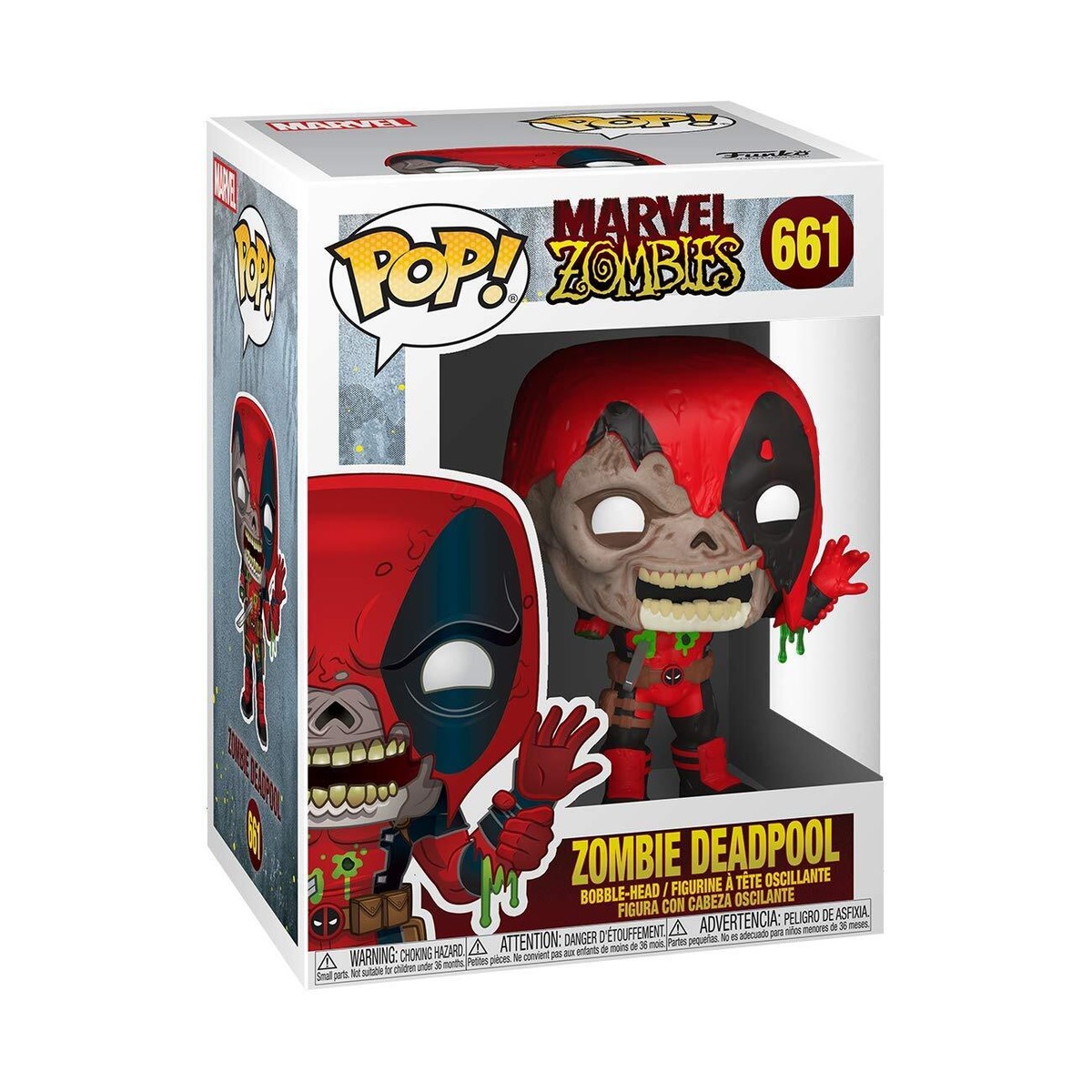 FUNKO POP! マーベル　ゾンビデッドプール　ゾンビレッドスカル限定BOX Funko Pop! Marvel: Marvel Zombies - Deadpool Figure w/ Protector