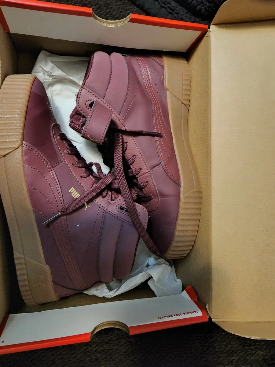 Puma Carina Mid Burgundy Gum 373233 04 Women s 9.5 UK 7 EU 40.5 eBay