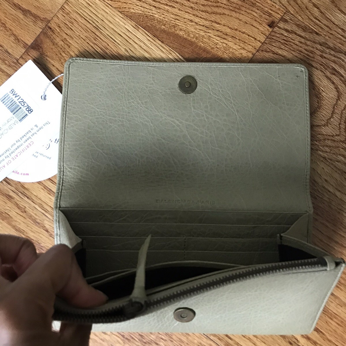 Balenciaga Tan Classic Money Wallet