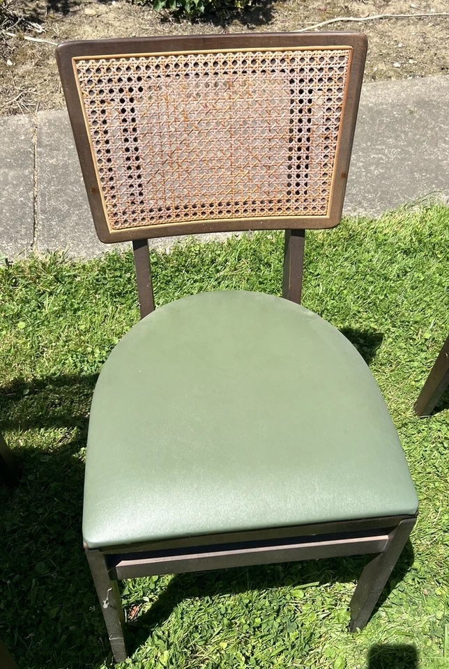 4 sillas plegables de madera Stakmore años 60 verde recogida local Foto 4 de 4