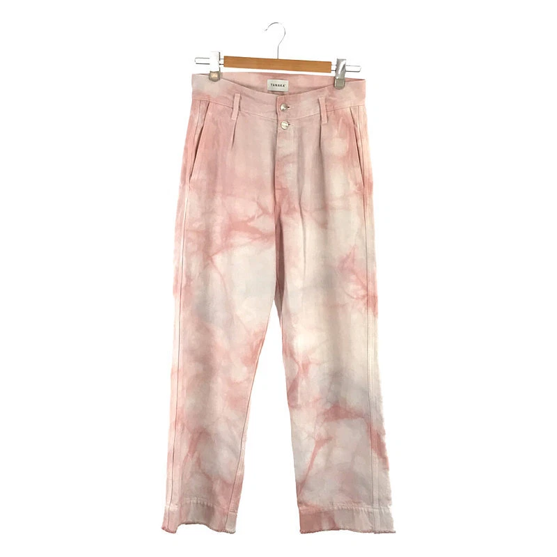 TANAKA 2022SS NOBLE Treatment WIDE JEAN TROUSERS Gradient Cut Off Denim  Pants