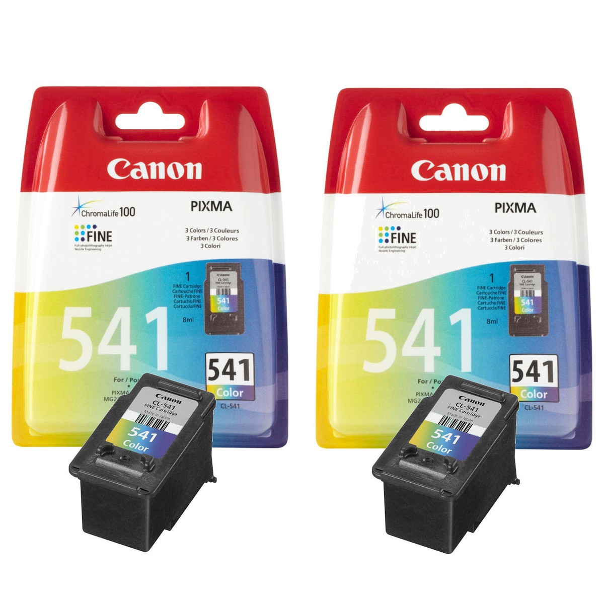 2x Original Canon CL541 Colour Ink Cartridges For PIXMA TS5150
