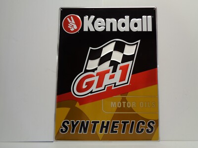 Kendall GT-1 Synthetics Embossed Oil Sign NOS Scioto