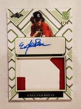ENGLAND BRYAN 2023 Leaf Perfect Game Showcase EMERALD PATCH AUTO #'d 4/10 Vandy