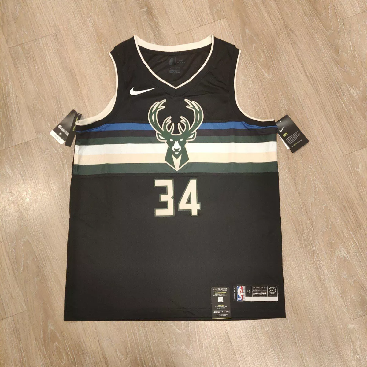 NWT Giannis Antetokounmpo Bucks Nike Swingman Statement Jersey size 48 new  nba