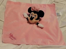  Disney Minnie Mouse Lovey Pink Plush Security Blanket kids preferred EUC