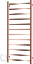 Electric Heated Towel Radiator With Timer | Wall Mounted Rose Gold 1200 x 500 MM