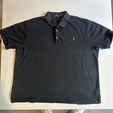 Polo Ralph Lauren Men's Polo Shirt 2XB Black Flesh Pony Big  Tall Classic