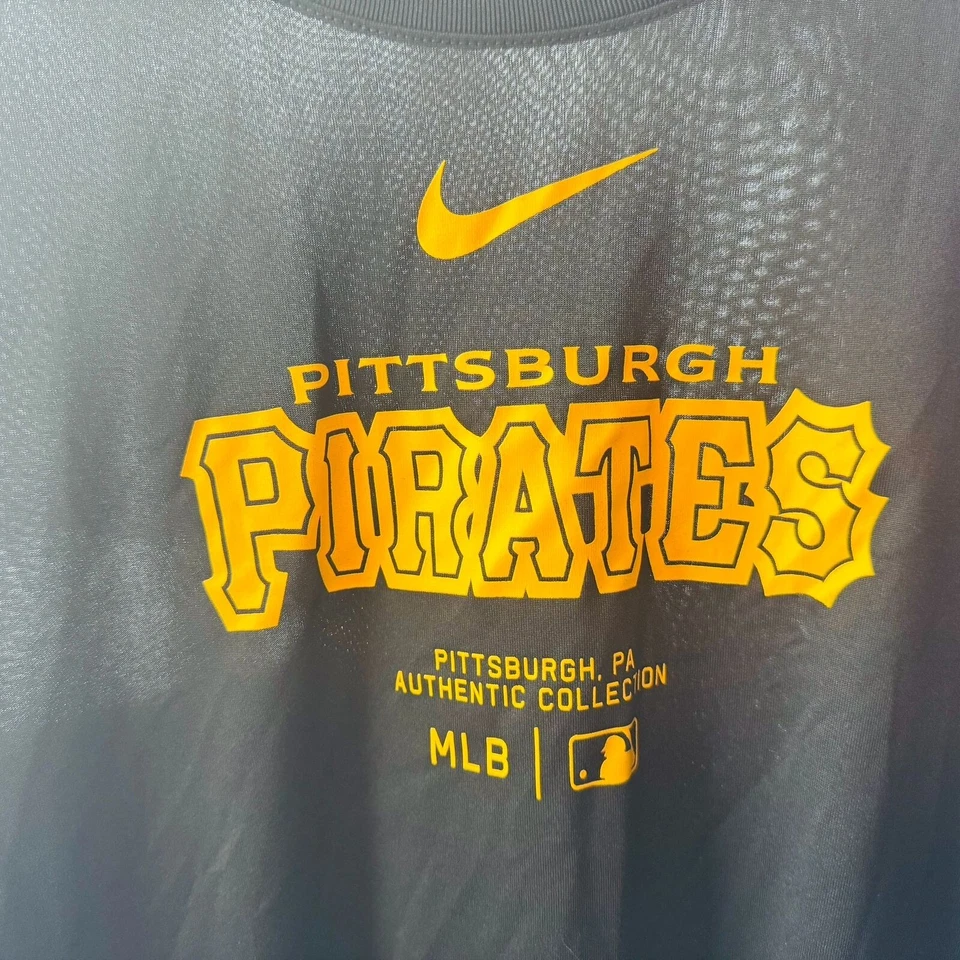 Moletom Pittsburgh Pirates Nike XL preto manga longa beisebol MLB usado - Imagem 2 de 3