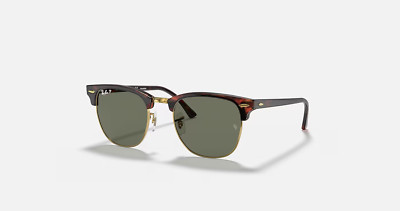 Ray-Ban Clubmaster Classic Tortoise/Gold / G-15 Green Polarized 55 mm Sunglasses