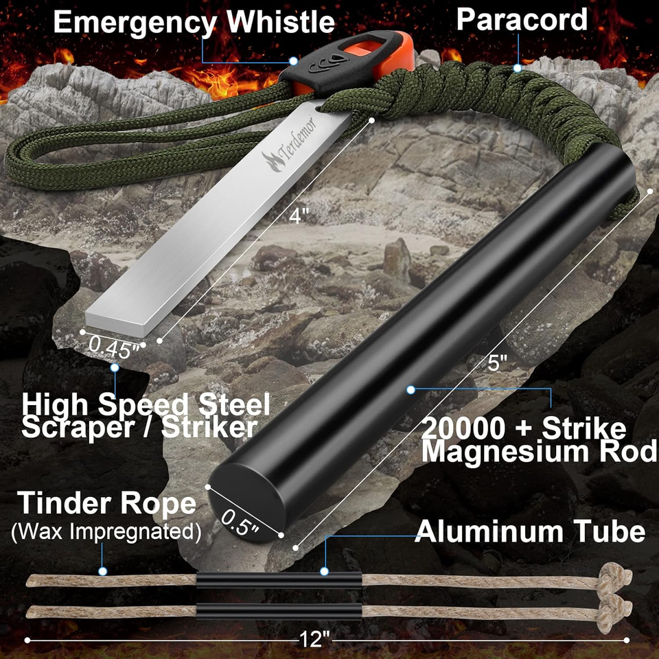 The Professional Ferro Rod Fire Starter Kits Including a 5 Ferro Rod ...
