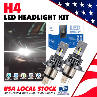 H4 LED Headlight Kit High Low Bulbs 6000K For 1995-1997 Pontiac Firefly 60W