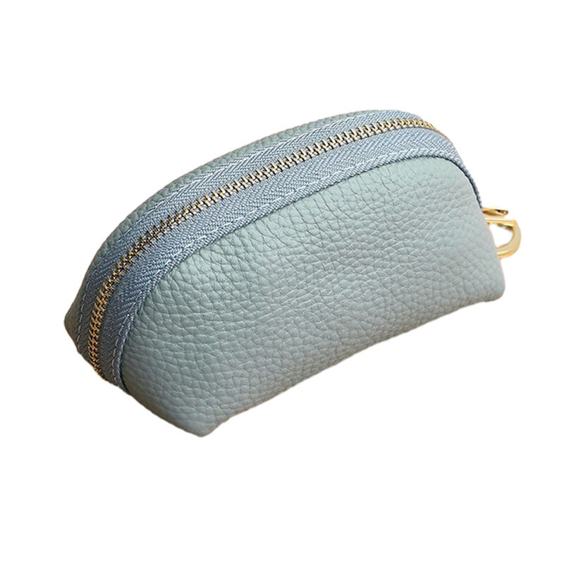 Unisex Small Real Leather Pouch Coin Purse Mini Soft Wallet Zip