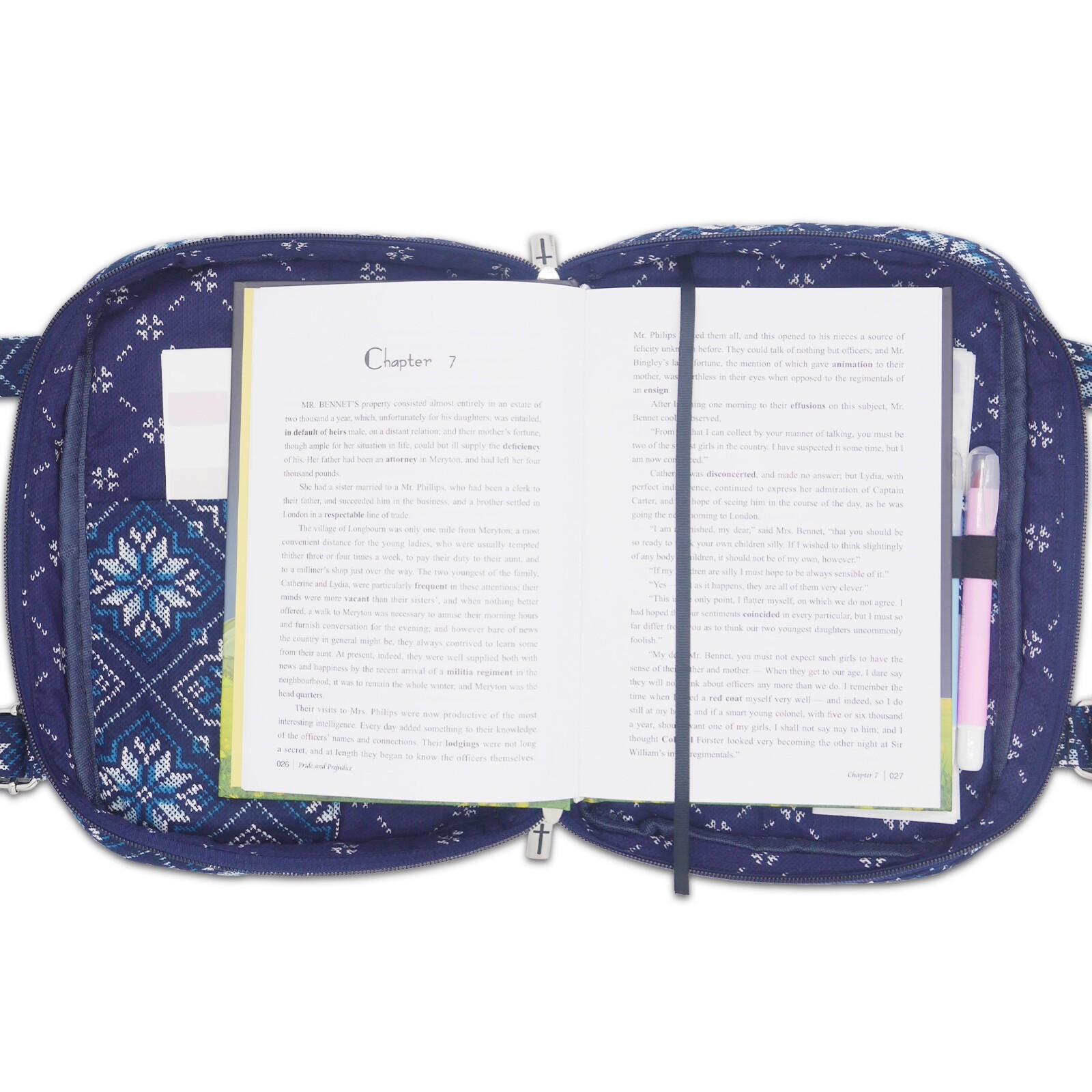 Bible Covers Adjustable Straps Shoulder Quilted Cotton Book Case Extra Large