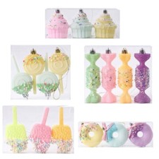 1Box Elegant Christmas Tree Baubles Stylish Hanging Pendant for Home Decoration