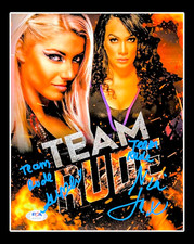 WWE ALEXA BLISS AND NIA JAX SIGNED 8X10 AUTOGRAPHED PHOTO WITH PROOF AND PSA COA
