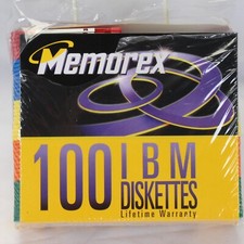 Memorex 3  HD Floppy Disks 88 Rainbow Colors New with Labels IBM Compatibles