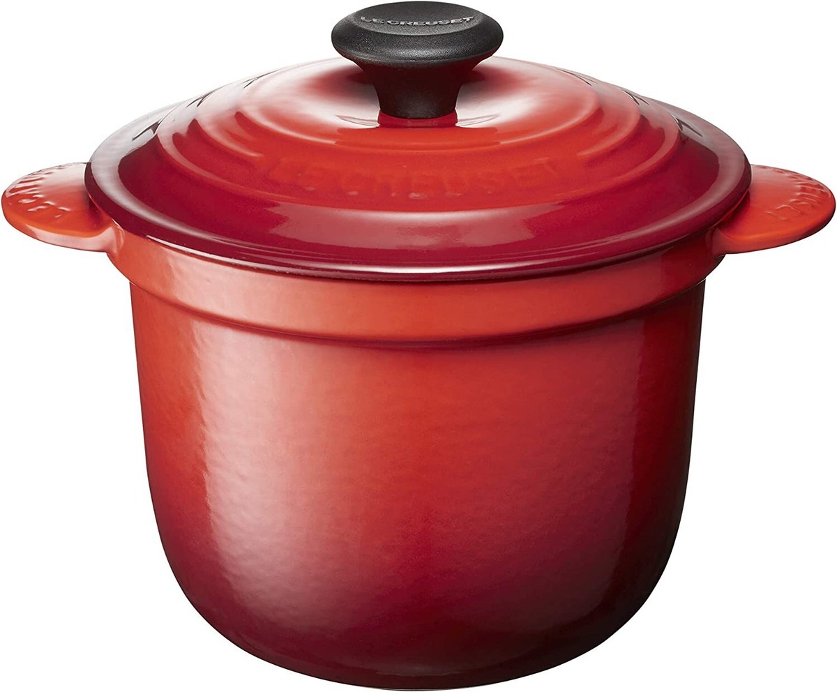 調理器具 LE CREUSET COCOTTE EVERY 18 Le Creuset Cocotte Every 18 Cherry Red Gas/Induction Cast Iron Pot