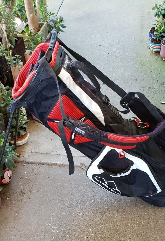 EXCELLENT SUN MOUNTAIN MISSOULA MONTANA LITE WEIGHT 35LS 4 WAY STAND GOLF BAG eBay