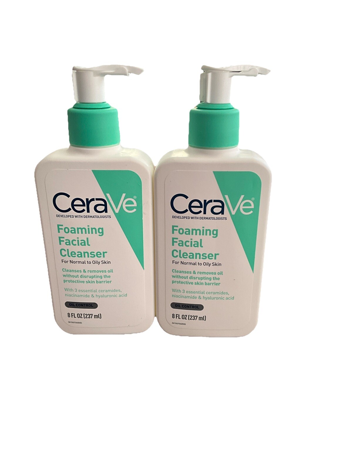 CeraVe Foaming Facial Cleanser for Normal to Oily Skin 8oz Twin Pack