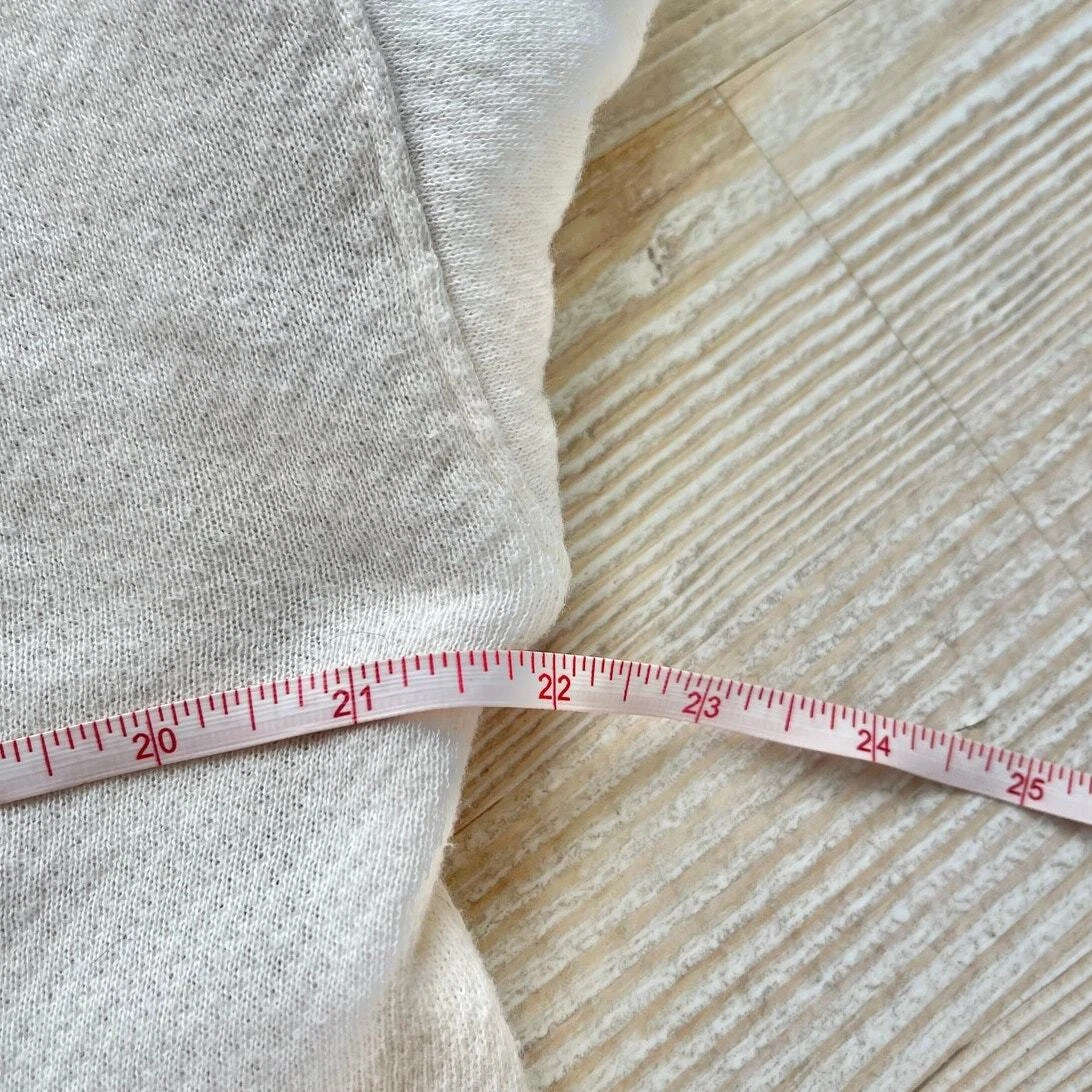 OFF WHITE Felpa con cappuccio MWL Madewell Airterry a righe con maniche Avorio taglia XS