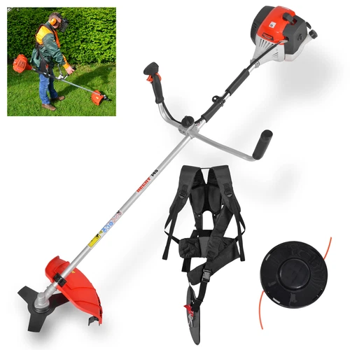 Motorsense Benzin 41 cm 2 PS Tragegurt 3 -Zahnmesser Freischneider Rasentrimmer