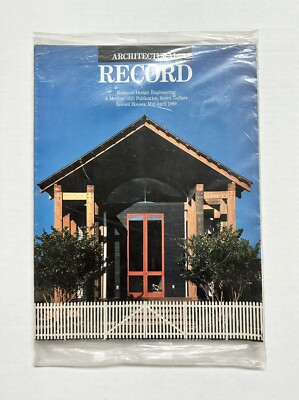 Architectural Record Magazine Vintage Mid-April 1989 Record Houses Sealed NEW