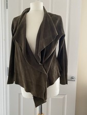 Jigsaw Women’s Waterfall Brown Suede Leather Jacket - Size S/m 10