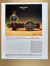 Orologio Gerald Genta Gefica Sahara 1988 foto stampa d'epoca pubblicità
