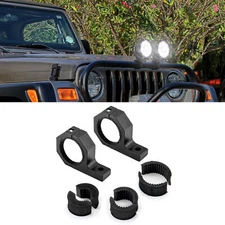 2x Mount Bracket LED Light Bar Clamp Roof Roll Cage 1" 1.5" 1.75" 2"Tube Offroad
