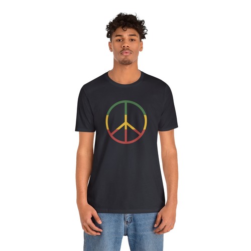 Unisex Reggae Peace Sign Shirt Rasta Rastafari Retro Vintage Minimalist T-Shirt - Bild 17 von 29