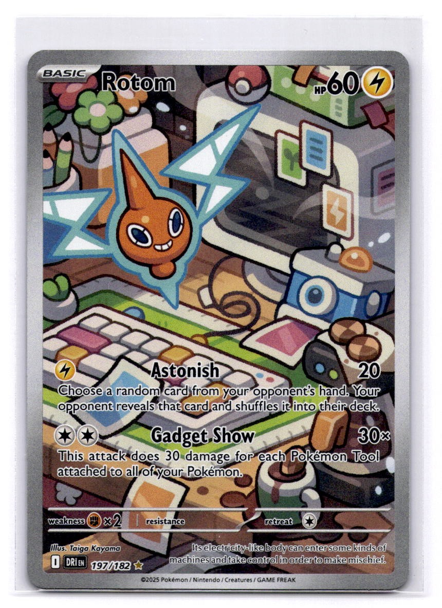 Rotom Illustration Rare SV10: Destined Rivals 197/182 LP-NM