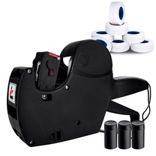 MX-5500 8 Digits Price tag Gun with 5000 Sticker Labels and 3 Ink Refill, Lab...