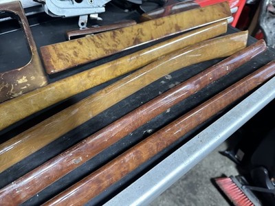 97-03 OEM BMW E39 525 Front Left Right Dash Dashboard Door Fine Wood Trim SET *