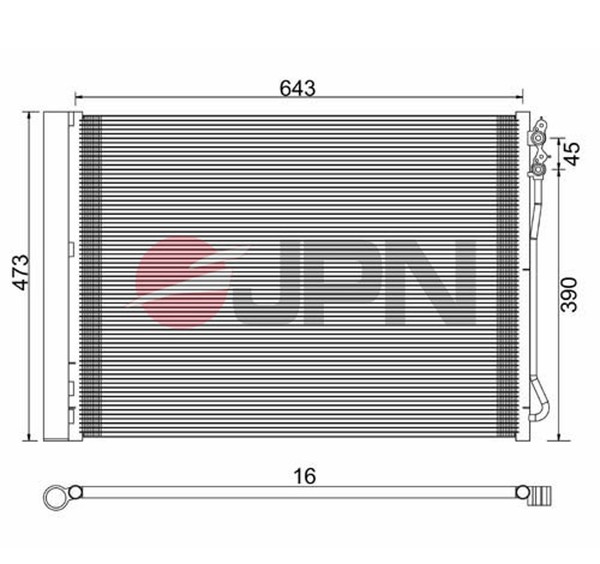 JPN Kondensator Klimaanlage 60C9085-JPN Aluminium FüR BMW 5Er F10 Touring F11-image