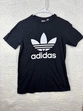 Adidas Classic White Logo T-Shirt Womens Size Small Casual Tee 3 Stripes