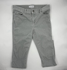LOFT Pants Womens 2 Gray Modern Skinny Corduroy Stretch Mid Rise Casual 26 Slim