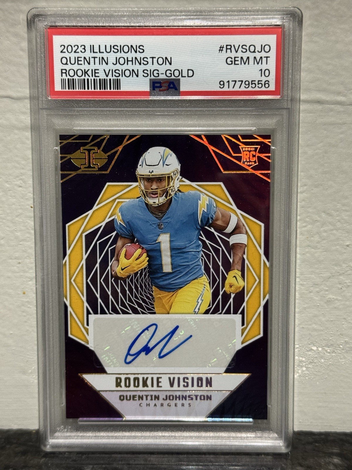 Quentin Johnston Panini Illusions Rookie Vision Signatures #RVSQJO Gold