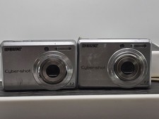 Lot Of 2 Sony Cyber-shot DSC-S730 Digital Camera 7.2MP Silver Parts Or Repair