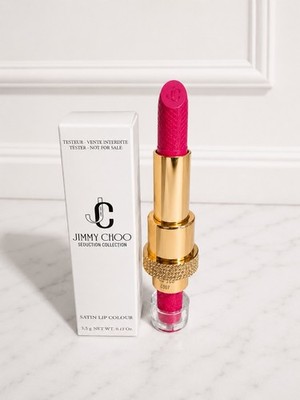 Jimmy Choo Satin Lip Colour 007 Hot Pink Tester Brand New In Box Lipstick
