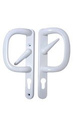 Sliding Patio Door Handles Inline Locking 92PZ Lever Pair Set UPVC White