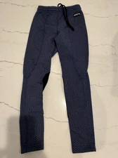 Kerrits Riding Pants Girls Size S Blue/Blac Tights Equestrian Breeches Horse