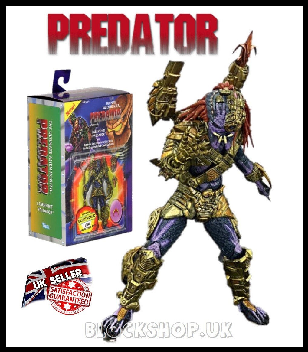 NECA- ULTIMATE LASERSHOT - PREDATOR LED KENNER EDITION - ALIEN AVP Action Figure