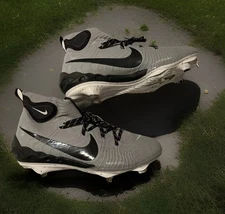 New Nike Alpha Huarache NXT  Men's Size 13 Metal Baseball Cleats DJ6517-003 Grey