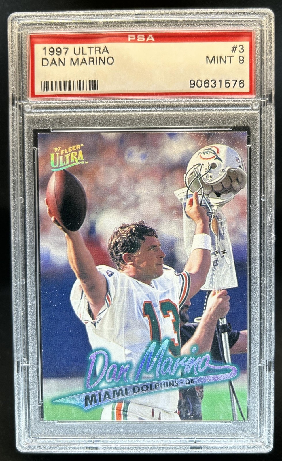 1997 Fleer Ultra Dan Marino #3 Dolphins PSA 9