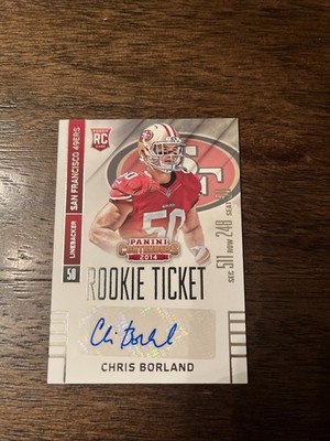 2014 Panini Contenders - Chris Borland #113 Sec Row Seat (AU, RC) NFL Football