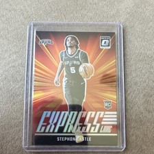 2024-25 Panini Donruss Optic Express Lane Prizm Rookie Stephon Castle #1 Spurs