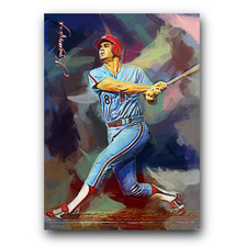 Bob Boone Art Card Limited 34/50 Edward Vela Signed (Philadelphia Phillies)