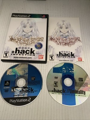 .hack Infection Part 1 (PlayStation 2 PS2) Bandai Complete 2 Disc + Dvd Seepics