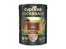  Cuprinol Ducksback 5 Year Waterproof for Sheds & Fences Rich Cedar 5 litre CUPD